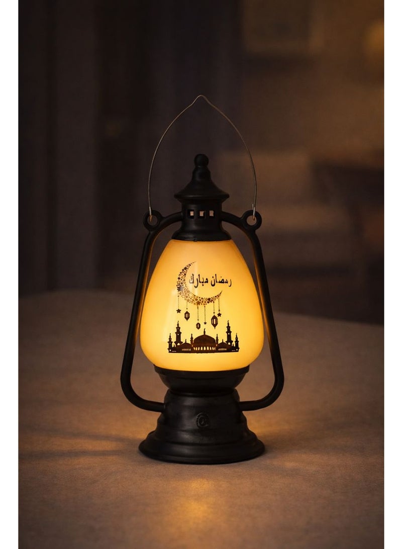 Home Care فوانيس رمضان مبارك LED المعلقة - مصابيح إسلامية زخرفية دافئة (لون أسود) - Image 4
